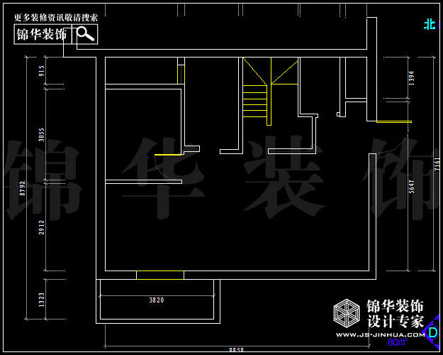 德盈國(guó)際廣場(chǎng)B3戶(hù)型80平米  戶(hù)型